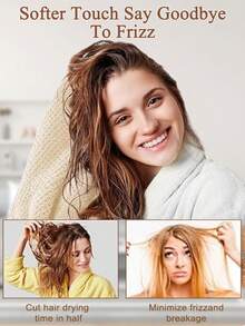 1pc Coral Fleece Hair Drying Cap, Strong Water Absorption Quick Dry, Pineapple Wood Grain Hair Towel, Soft And Non-Tangle, Student Essential - Multicolor - View 2