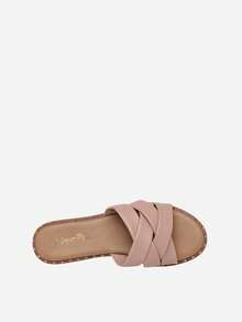 Dream Pairs Women's Cute Slip On Studded Flat Slides Sandals - Pink - View 8