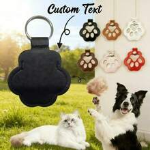 1pc Pet Paw Print & Fur Memorial Keychain Pendant, Leather Material, Long Lasting, Personalized Pet Fur Storage Bag, Pet Memorial Gift For Dog/Cat Lovers, Pet Loss Memorial Pendant - one-size - View 4