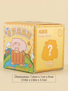 熱門可愛 Pee Pee Pig 桌面擺飾 Q版小豬盲盒裝飾 7件完整收藏套組 房間裝飾 盲盒玩具 - 彩色 - 查看 8