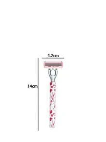1 Gagang + 18 Mata Pisau Pengganti, Alat Cukur Manual Wanita, Motif Bunga Anti Selip, 6 Mata Pisau Baja Tahan Karat, Penghilang Bulu Tanpa Rasa Sakit untuk Kaki, Ketiak, Bikini, Tubuh, Alat Kecantikan untuk Perjalanan, Alat Cukur Tubuh Manual, Alat Cukur Wanita, Pemangkas Bikini - Model yang ditingkatkan - View 5