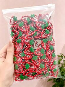 8/16/Pcs/Set Cute Strawberry Hair Clips, Sweet Hair Accessories - Suitable For Girls And Women, Applicable For Daily, Vacation, Date, Party, Back To School Season - Multicolor - View 1