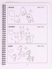 1pcThe Global Artist's Sketchbook: 300 Irresistibly Cute Drawings - Christmas Magic, School Essentials & Worldwide Wonders - Pink - View 5