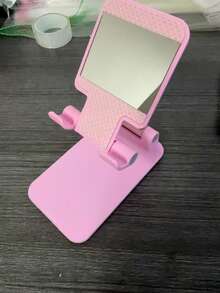 1 pieza Soporte plegable de escritorio para teléfono, soporte portátil de altura ajustable para teléfono celular, esenciales de viaje y cocina para mujeres, para todos los teléfonos - Soporte para teléfono - Ver 5