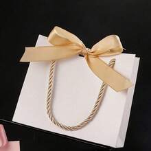 1/3/5pcs Gift Bag With Handle, Ncludes Ribbon, Suitable For Teen Party, Birthday, Valentine's Day And Wedding Gift Packaging, White - Multicolor - View 5