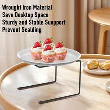5pcs Pizza Serving Stands, Restaurant And Home Pizza Display Racks, Pizza Serving Stands, Pizza Lifting Tray And Rack - Black - View 2