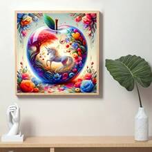 1pc - DIY Handmade 5D Diamond Painting Kit, Suitable For Adults And Beginners, Craft Supplies, Applicable For Living Room, Bedroom, Office, Wall Decor Art. - round diamond - View 6