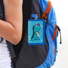 Boys Wallet, Dinosaur Style Pattern, Convenient Pocket Card Holder, Three-Fold Design, Multiple Card Slots, Blue Color, Perfect Gift For Back To School And Birthday - Multicolor - View 4