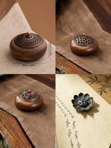 South American Ncense Burner, Indoor Aromatherapy Diffuser, Comes,Tea Ceremony Decor Gift, Birthday Or Graduation Gift, Portable Meditation Purification Bowl, Home Space Purification, Vintage Desktop Decor Ritual Ornament - Multicolor - View 4
