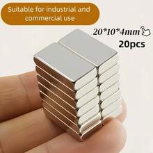 20pcs Neodymium Bar Magnets, 20X10X5mm, 10*10*5mm, N35 Rare Earth Neodymium Magnets , Suitable For Office, Fridge, Kitchen - 20pcs - View 7