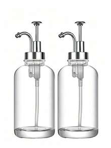 Coffee Syrup Dispenser. Home Storage Dispenser. For Milk, Tea, Syrup, Coffee, Milk Tea Durable Clear Glass Storage Bottle, Home Bar 500ml, Kitchen Utensils. Kitchen Supplies - Clear - View 11