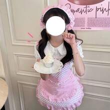 Pink Polka Dot Ruffle Apron, Suitable For Kitchen, Baking And Cooking, Can Be Used As Wedding And Holiday Photo Prop, Also Suitable For Garden Decoration, Perfect Gift Choice - Multicolor - View 4