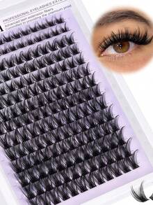 LIMEIKAI Beginner-Friendly DIY 3D Wispy False Eyelashes - Natural Cat Eye Manga Look, Mixed Lengths 10-18mm, Voluminous & Reusable, Perfect For Beginners & Professional Styling - View 12