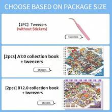 Lado Miniature Scene 12.0 系列：140+件迷你小鎮貼紙組，全新升級免裁剪 PET DIY 場景建築套件，無殘膠，適合房間裝飾、DIY、剪貼簿與手帳學校用品 - 多色 - 查看 11