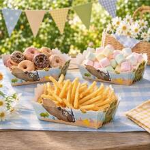 6/12pcs Capybara Food Trays, Capybara Theme Birthday Party Decoration Snack And Cookie Serving Containers, Party Supplies, Baby Shower - View 4