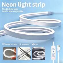LQHZMYY 1pc LED Neon Light Strip, USB Powered 501 Switch Button Adjustable, Dimmable Light Function, Suitable For Living Room, Bookshelf, Cabinet, Halloween Decoration, Wall Sign - Multicolor - View 15