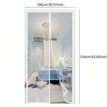 Thickened Magnetic Screen Door Self-Closing Panel - No Drilling Installation, Suitable For Insect Protection, Tear-Resistant Mesh, Magnetic Closure For Sliding Doors, Pets, Easy To Assemble - Magnetic Screen Door - White, Easy Installation, Strong Magnetic, Breathable And Durable Fiberglass, Pet-Tested, Hands-Free Entry, Magnetic Closure Insect Protection, Suitable For Bedroom, Kitchen, Living Room, Dining Room And Balcony - White - View 11
