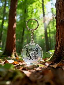 Custom Acrylic Keychain, Supports Personalized Photo/Text - Customizable QR Code And Logo/Photo Display, Glossy Surface, Suitable For Smartphone A - Multicolor - View 4
