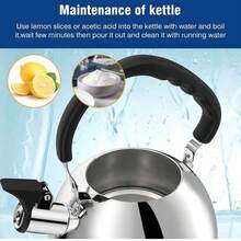 2.5L Stainless Steel Whistling Kettle Heat Resistant Handle Scratch Rust Proof Durable Stove Pot For Home Kitchen Daily Boiling Water Use - View 5