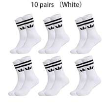 1/5/6/10/20 Pairs Women's Black And White Striped Mid-Calf Socks, Premium Color Matching, Soft And Comfortable, Moisture-Wicking And Breathable, Suitable For All Occasions - Multicolor - View 16