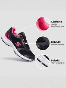 Women's SB School Gym Walking Running Sport Jet Sneakers Special Size 40 41 42 43 New Release - 黑色/粉紅色 - 查看 8