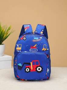 Una mochila con estampado de dibujos animados, una mochila de unicornio de dibujos animados para excavar, adecuada para uso diario, con pequeños patrones distribuidos aleatoriamente. - Multicolor - Ver 19