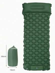 Kasur Tiup TPU Ekstra Lebar & Tebal, Pompa Kaki Terintegrasi, Kasur Udara Tunggal Tahan Lembap Bermotif Berlian, Cocok Untuk Berkemah di Luar Ruangan, Tenda, Piknik, Perjalanan (Model/Warna Dikirim Secara Acak) - Navy Blue - View 7