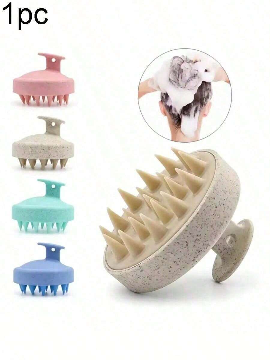 1pc Soft Silicone Scalp Massage Shampoo Brush, Suitable For Dry/Wet Hair (Curly/Straight) And All Hair Types, Bath Head Massage Comb, Can Be Used For Blow-Drying Styling, Shampooing And Hair Care Massage, Portable And Easy To Use