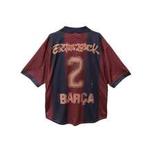 Travis Scott X Nike Barcelona SS25 Retro Football Jersey With Chest Crest Unisex - Burgundy - View 12