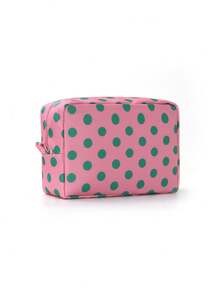 Tas Kosmetik Perjalanan Motif Polka Retro, Tas Penyimpanan Makeup Tahan Air, Tas Perlengkapan Mandi dengan Resleting Luas untuk Gym, Perjalanan Akhir Pekan, dan Aksesori Sehari-hari - MultiWarna - View 15