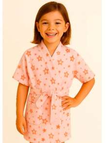 Children's - Youth Terrycloth Character Pool Bathrobe - Star - View 6