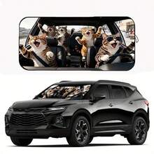 1 buah Pelindung Matahari Mobil Motif Kucing Bahagia, Papan Pelindung Matahari Modis, Terbuat dari Serat Poliester, Cocok untuk Berbagai Model Kaca Depan Mobil, Dengan Fungsi Isolasi Panas dan Perlindungan Privasi, Menjaga Mobil Anda Tetap Sejuk, Dapat Dilipat untuk Penyimpanan Mudah - Kucing yang bahagia dan gembira - View 2