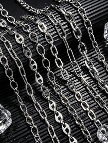 1 Meter 18K Gold-Plated Stainless Steel Multi Style Paper Clips, Oval Flat Chains, Large Thick Chains, Necklaces, Bracelets, DIY Jewelry Accessories - Chain - View 6