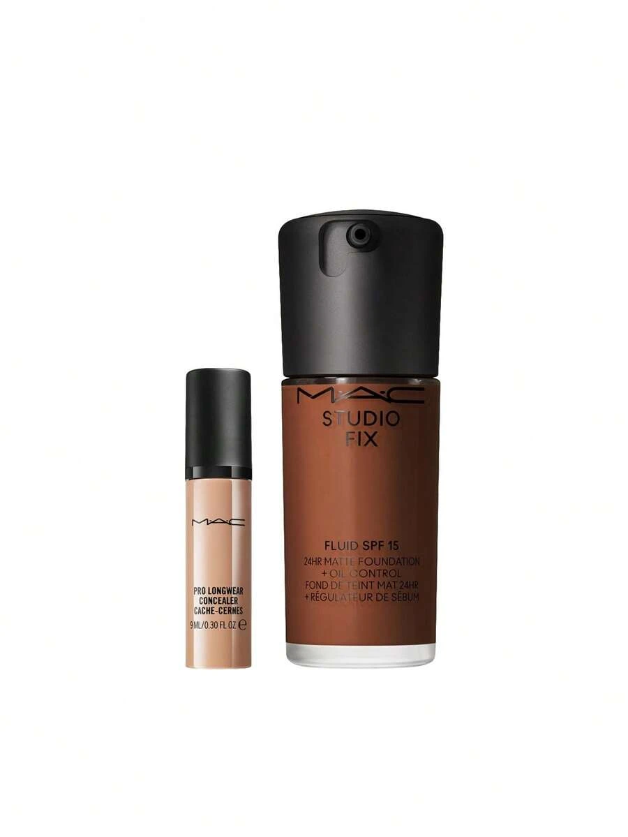 MAC [Bundle] Pro Longwear Concealer NW35 9 Ml + Studio Fix Fluid SPF 15 Foundation NC63 30 Ml - NW35+NC63 - View 1