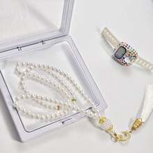 Polka Dot Full Rhinestone Ring Counter With Star Moon Pendant And Long Matching Tassel, Islamic Daily Zikir Prayer Beads Handheld Set, Gentle Style For Girls, Pilgrimage Gift For Best Friends - Multicolor - View 3