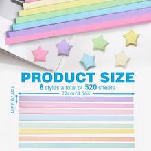 Set Kertas Origami Bintang Warna Macaron | Dekorasi Gantung Bintang Harapan DIY Tanpa Lem | Dekorasi Pesta/Pernikahan/Ruangan, Pengisi Kotak Hadiah | Sudah Dipotong, Mudah Dilipat, Cocok untuk Pelajar dan Pecinta Kerajinan Tangan - Bintang Origami - View 3