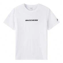 Skechers Men's Raglan Sleeve Small Logo Print Cooling Quick-Dry Crew Neck Sports Short Sleeve T-Shirt - White - View 3