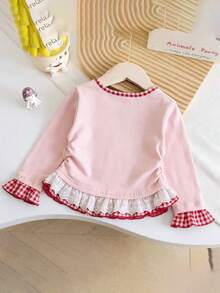 2pcs/Set Girls Long Sleeve T-Shirt Autumn New Style Top Baby Clothes Cute Children's Autumn Outfit Pretty - Multicolor - View 4