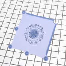 Silicone Bathroom Hair Catcher Drain Strainer With Curling Design, Easy To Clean Kitchen Hair Stopper, Blue Tub Drain Cover Bathroom And Kitchen Sink Accessories - 1 - View 2