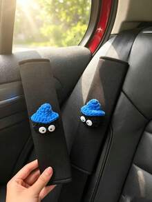 Cute Coal Ball Car Seat Belt Shoulder Pad, Soft Anti-Chafing Interior Decor Cover, Universal Fit Car Interior Decoration, Soft Anti-Abrasion Shoulder Protector - Coal Ball - View 10