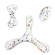 3pcs Pet Multi-Purpose Toy Set, Bone Football Toy Set, Lightweight, Floatable, High Elasticity And Durable, Puppy Fetch Game Toys, Medium Small Large Dog Chase Game Equipment, Perfect For Outdoor Training, Park Backyard Lawn Human-Pet Interaction Toys - Multicolor - View 7