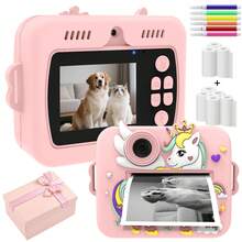 Kids Instant Print Camera, Digital Camera With Instant Photo Printing Function, 8x Optical Zoom, 1080P HD Video, Available In 3 Colors (Pink, Green, Purple), Equipped With Rechargeable 1200mAh Large Capacity Battery, Built-In Flash, Portable And Easy To Use, Compact And Lightweight, Suitable For Travel, Family Photography And Outdoor Activities, Perfect Gift For Holidays And Special Occasions (Christmas, Birthday, New Year) - Multicolor - View 23
