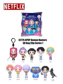 1pc Netflix K-Pop Demon Hunters Officially Licensed Series 1 Blind Bag 3D Character Clip, Cute Character Pendant Mira, Rumi, Zoey And More Styles, Portable Backpack Handbag Accessory, Fan Birthday Holiday Surprise Gift - Multicolor - View 11