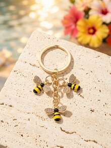 1 Set European And American New Hot-Selling Bee Rhinestone Keychain Bag Pendant - Multicolor - View 3