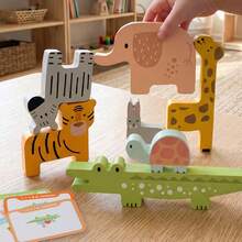 Wooden Animal Balance Stacking Blocks, Children's Stacking Game With Instruction Card, Early Education Fine Motor Skills Toy, Birthday Gift For Children 3 Years And Above - Animal Stacking Blocks - View 5