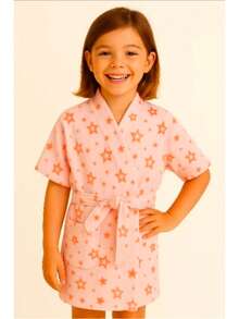 Children's - Youth Terrycloth Character Pool Bathrobe - Star - View 7