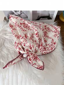 1pc Bohemian Style Ditsy Floral Soft Lightweight Summer Beach Headband - Burgundy - View 7