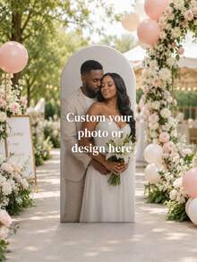 Personalized Elastic Canvas Arch Backdrop - Custom Arch Backdrop, Suitable For Dome Backdrop Frame, No Electricity Required, Indoor/Outdoor Use, Durable Elastic Polyester Material Banner, Create Festive Atmosphere, Party Decoration - Multicolor - View 7