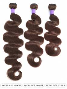 Brown Body Wave Bundles Human Hair Chocolate Hair Weave 1 Bundles 90g Unprocessed Hair Brown Body Wave Hair Extensions 4# Color - S4 - View 3