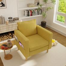 Home Theater Seating - Mustard Yellow + Chenille - View 9